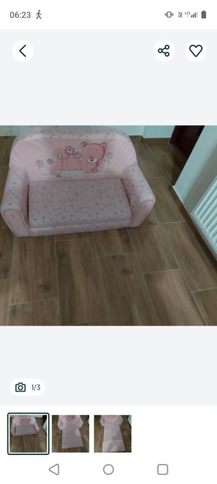 Sofa  dziecięca różowa