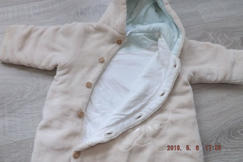 Kombinezon dla malucha słodki miś ecru !