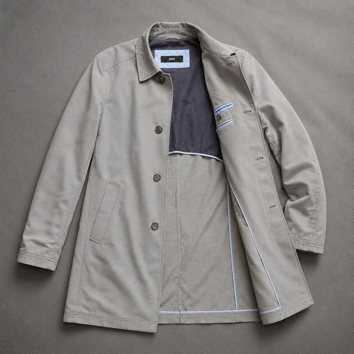 Hugo Boss - ekskluzywny płaszcz -wiatr - deszcz - pepitka - - Size 56 / XL