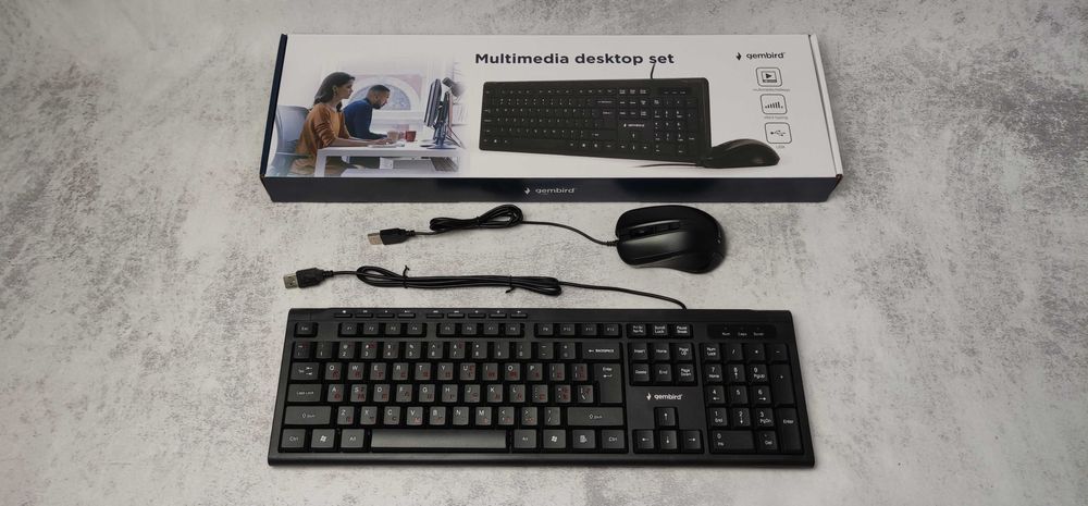 Комплект USB клавіатура + миша Gembird KBS-UM-03-UA Новий (100+ шт)