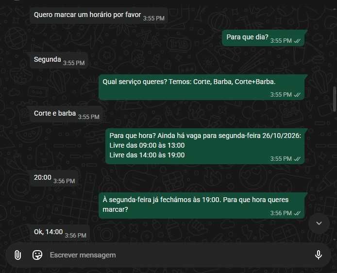 Assistente Virtual WhatsApp - Marcações Automáticas 24h para o Seu Negócio