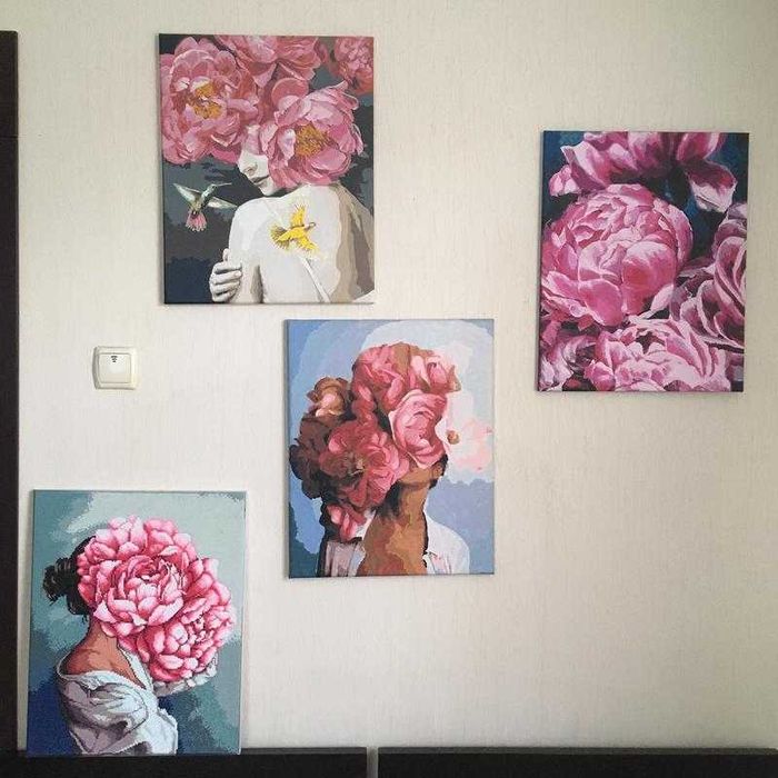 картини за номерами " півонії"