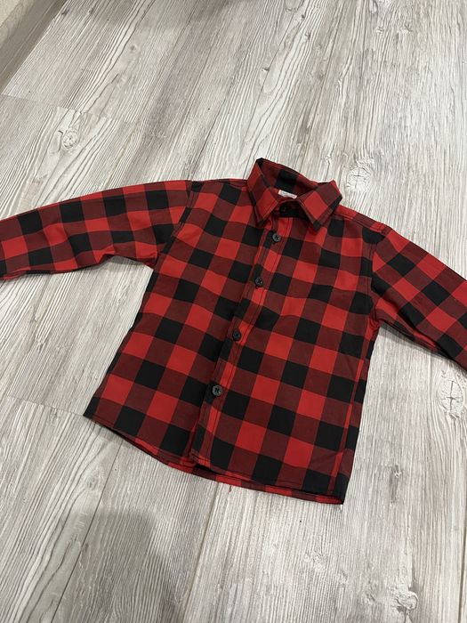 Рубашка нова дитяча червона у клітинку на хлопчика 2роки 92 розмір