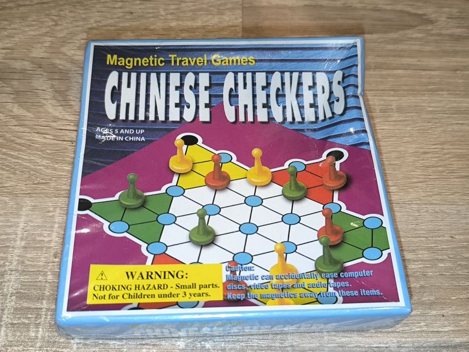 Chinese Checkers/Chińskie Warcaby/Trylma/Magnetyczna Gra Podróżna/Nowa/Kupiona w Wielkiej Brytanii /Najtaniej/Wysyłka Gratis
