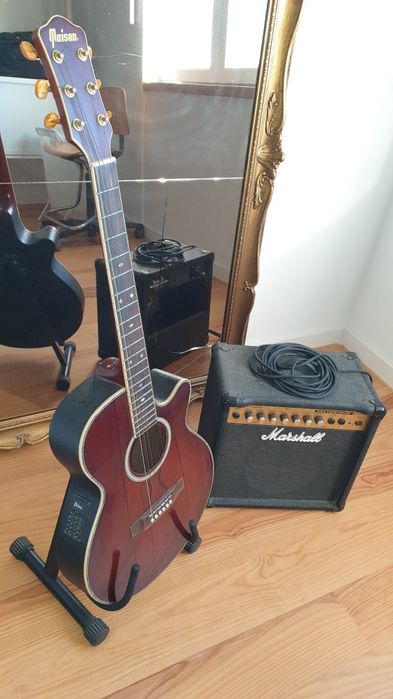 Guitarra Eletroacustica Maison + Amp. Marshal Valvestate Vs15r
