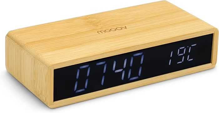 Budzik Cyfrowy LED Mooov Réveil Bamboo | Nowy