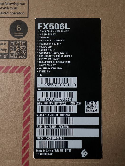 Asus tuf gaming f15