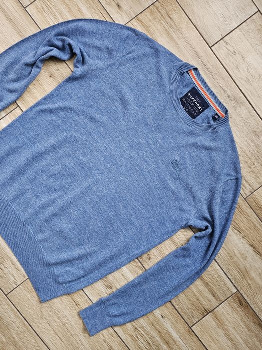 sweter SUPERDRY Japan Premium Knitwear kaszmirowy  r. L - okazja