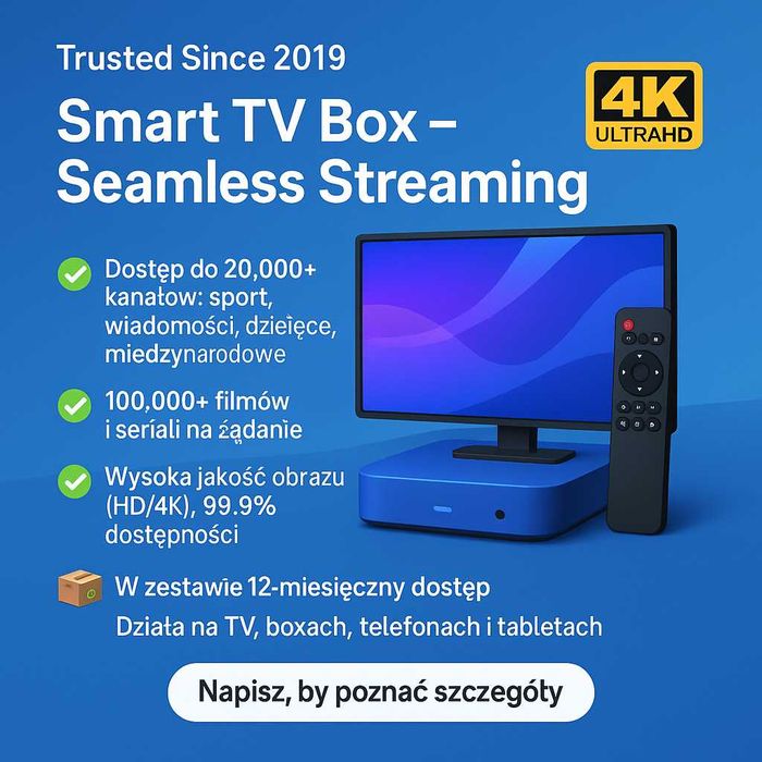 TV Box 4K – Stabilna rozrywka od 2019 roku