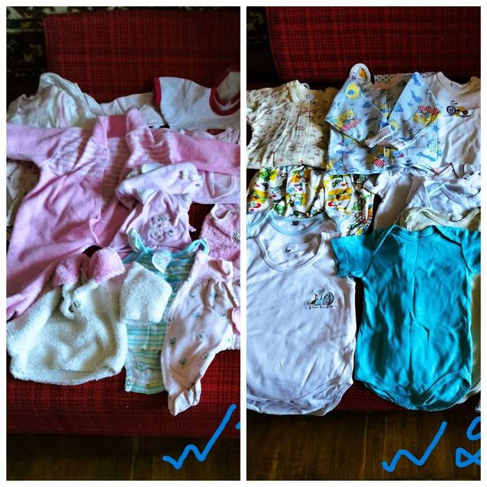 Набори для новонароджених хлопчика і дівчинки в ідеальному стані