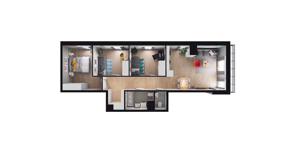 4-pokojowe mieszkanie 68m2 + balkon Bez Prowizji