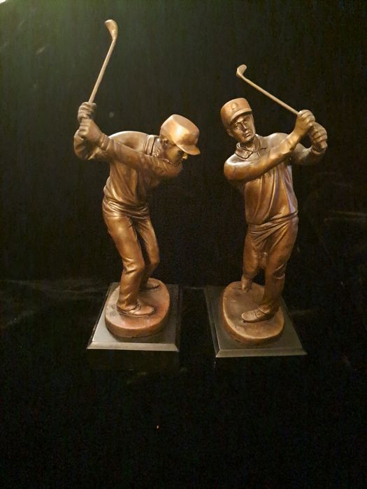 Par de jogadores de golfe
