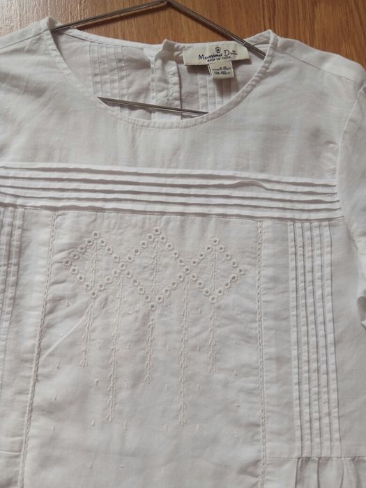 Túnica com bordado inglês Massimo Dutti 9/10 anos