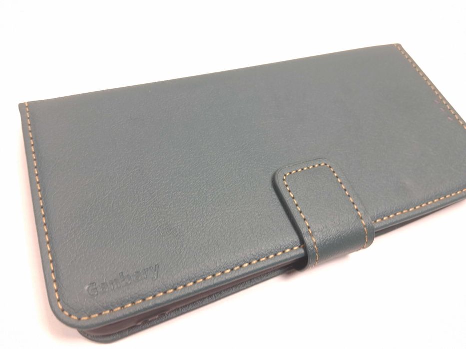 Z146 Etui Ganbary Portfel Skóra Samsung Galaxy A12 / M12 ZieloneKlapka
