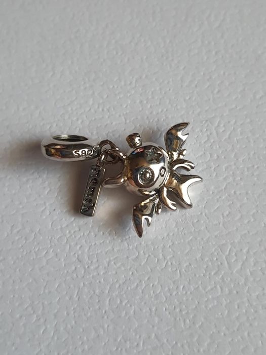 Srebrny charms diabełek