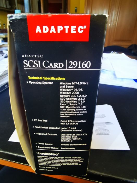 Placa controladora Adaptec 29160 PCI Ultra160 SCSI