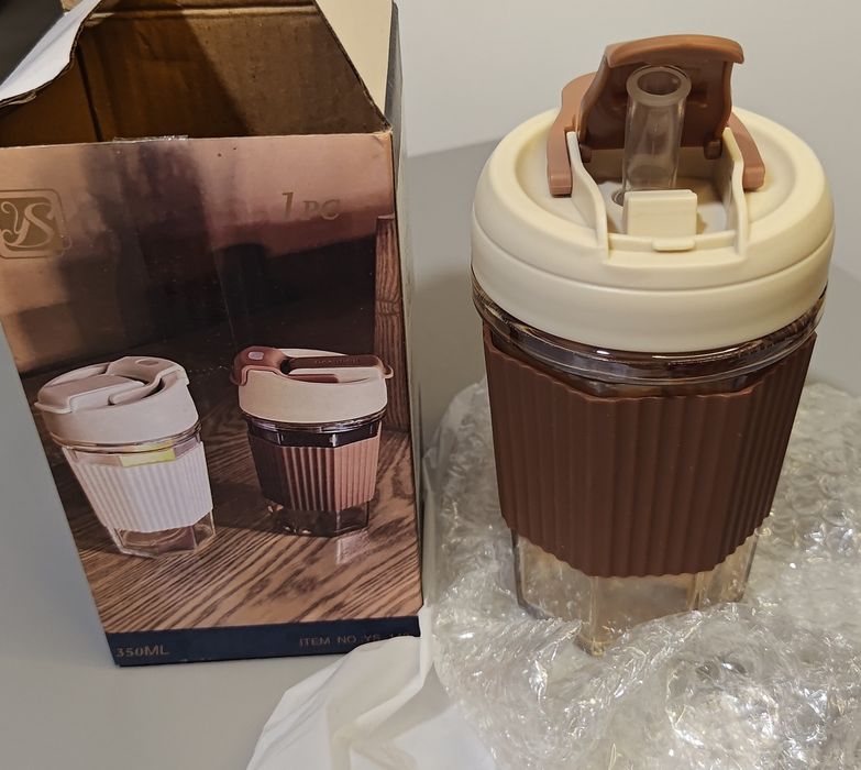 Przenośny Kubek w eleganckim stylu, kolor kawowy