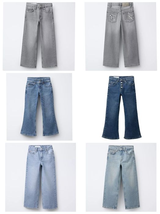 Джинси  Zara Wide Leg , кльош  9-10 р. з нової колекції в ідеал.стані