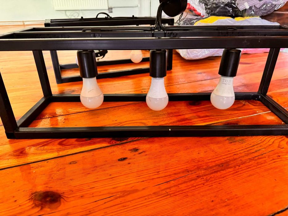 Żyrandol homemade loft stal czarny loftowy diy