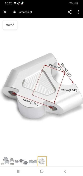 Piony na kierownicę motocykla