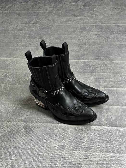 Черевики indie sleeze казаки hedi boy archive boots black чорні: 3