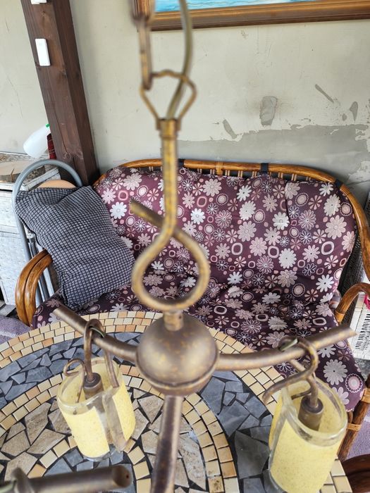 Żyrandol rustryalny 3 ramienny dwie   sztuki