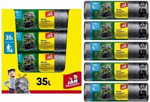 Jan Niezbędny Worki Ld Magnum Flex Taśma 35L 15Szt. - 5 Op.