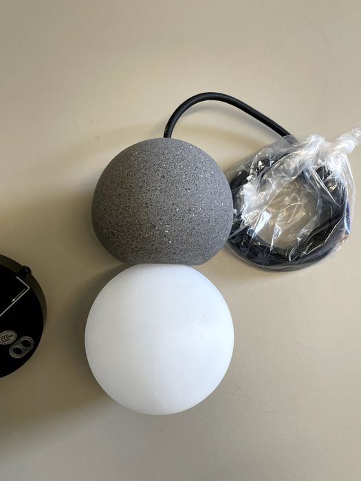 Lampa wisząca sufitowa Kula Terazzo Beton Klosz mleczny Loft Nowa (7110)'