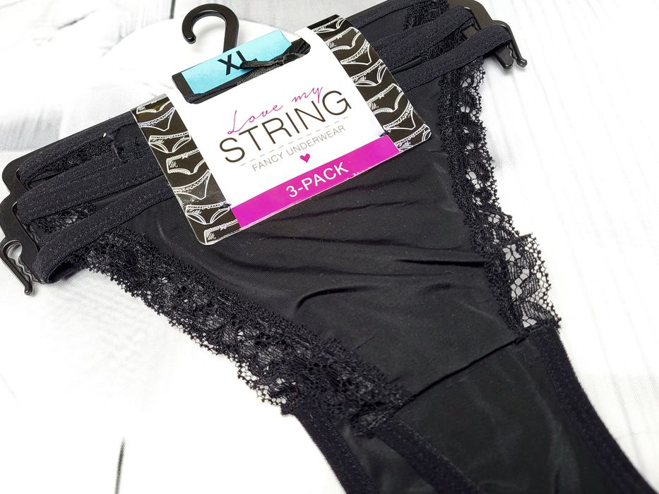 Stringi damskie trzypak roz.XL Scarlett