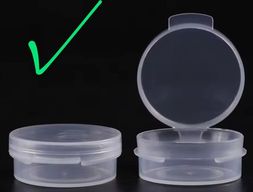 Frascos/potes em p.v.c/ caixinhas