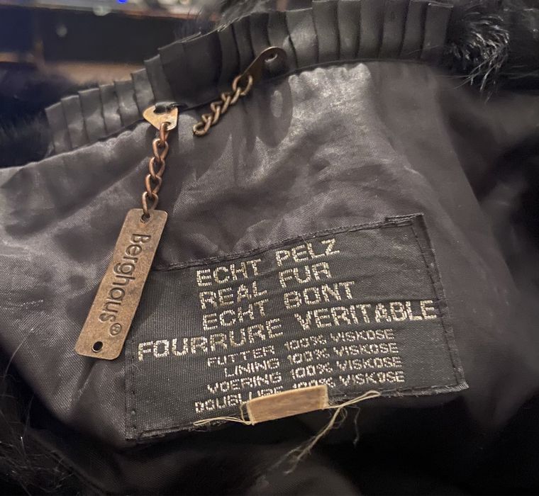 Casaco Vison Genuíno Preto