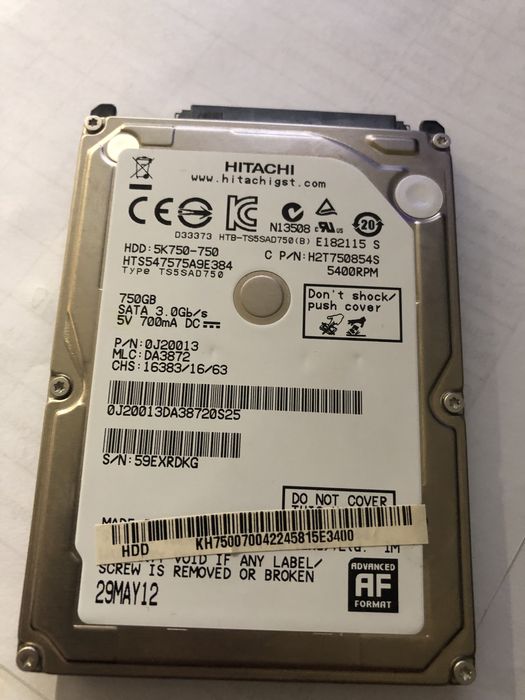 Жорсткий   диск  hitachi HDD 5k750 SATA 3