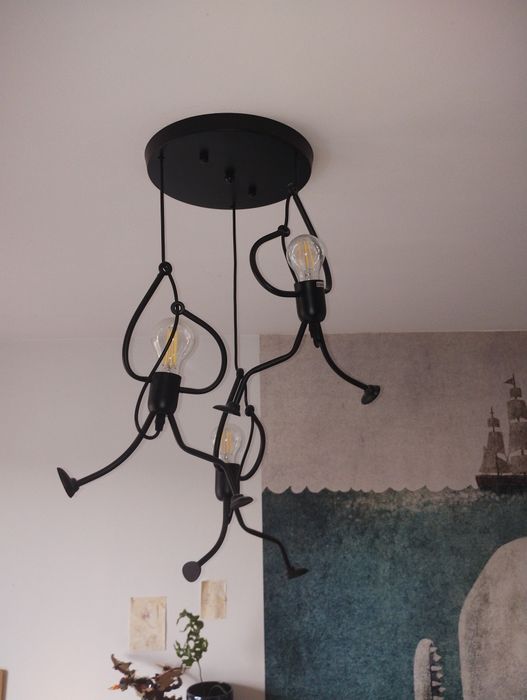 Lampa Sufitowa Wisząca LUDZIKI Loft - industrialny żyrandol