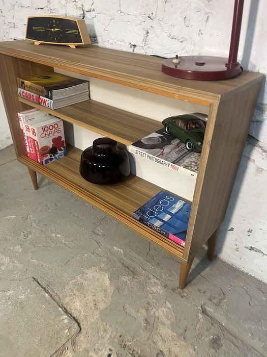 Wąska biblioteczka szafka na winyle prl bintage retro