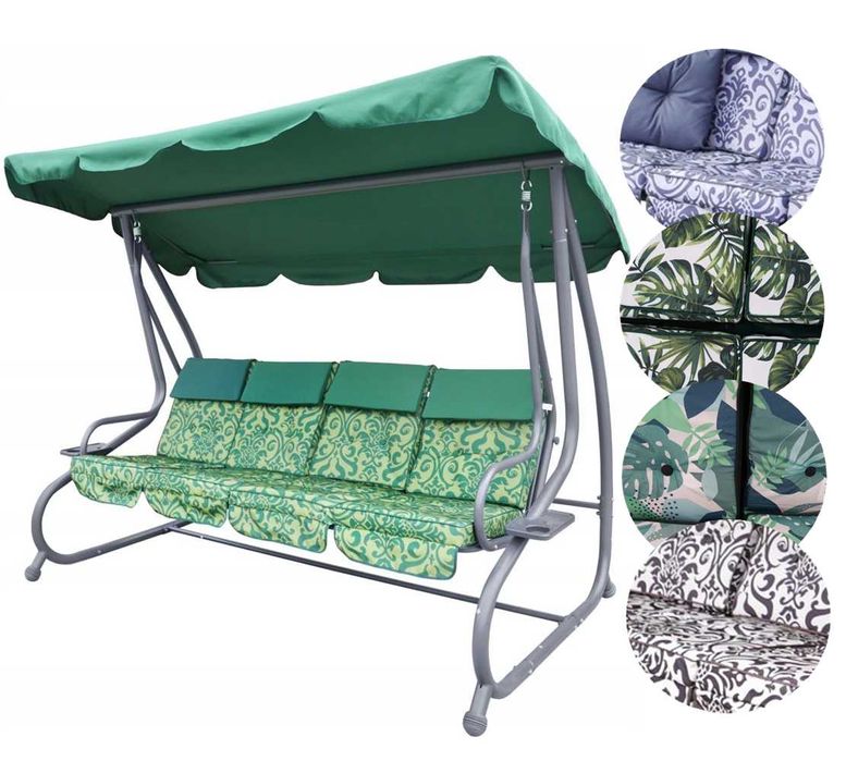 Ogromna Huśtawka ogrodowa bujana rozkładana 240cm 4 osobowa FUNMIX.PL