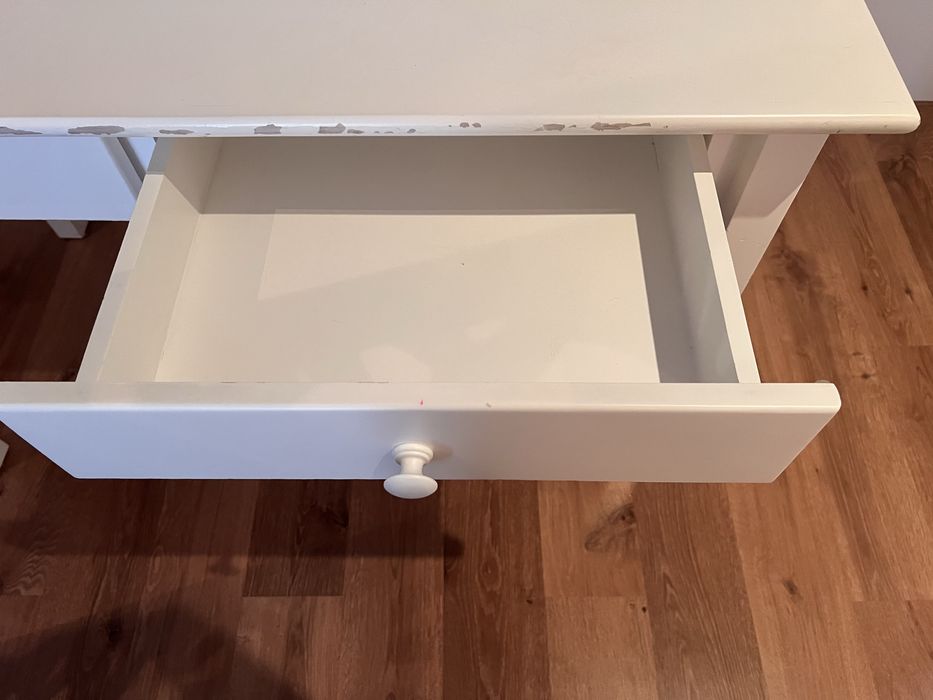 Secretaria branca oficina rustica 120x60