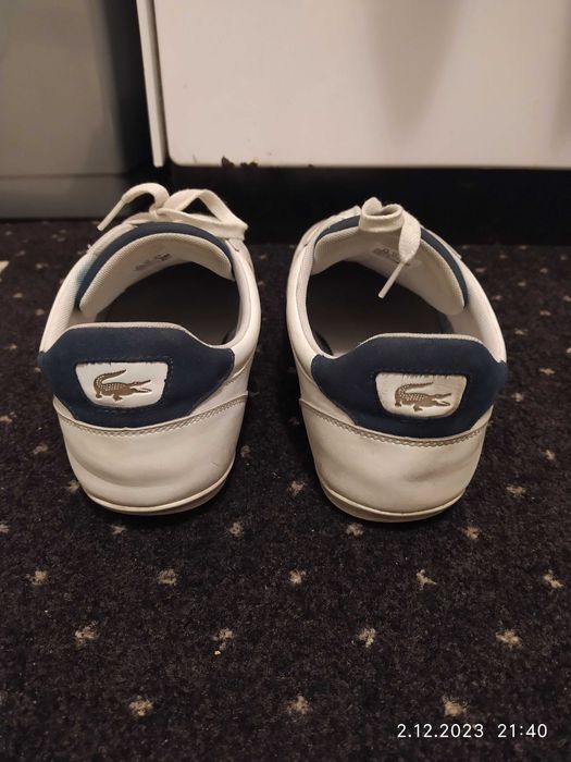 Sneakersy LACOSTE CHAYMON  skóra naturalna biale 44r 285mm