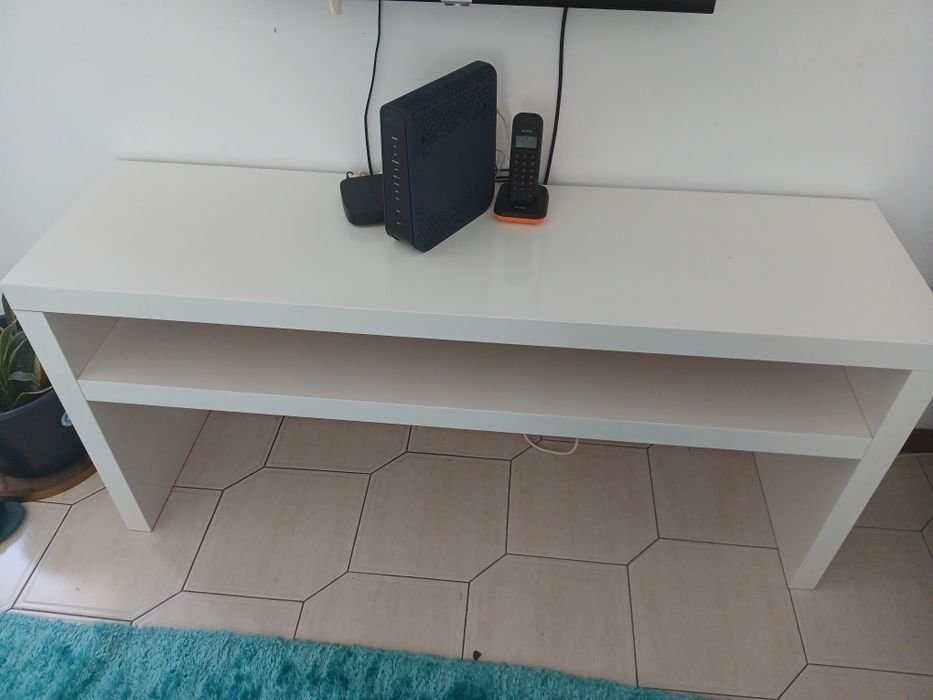 Móvel de TV / Consola Baixa Lacado Branco – Muito Barato