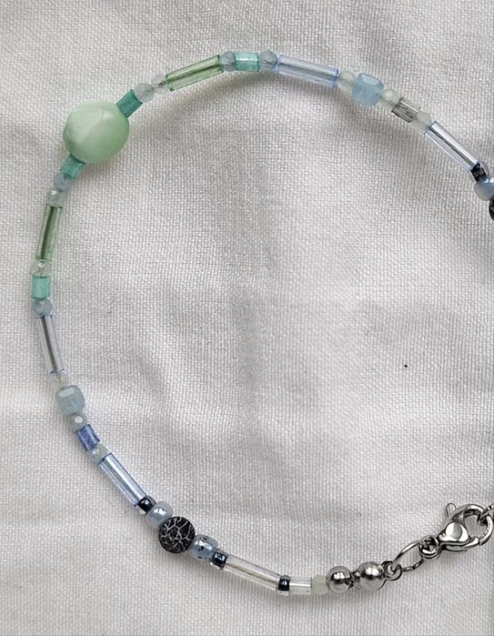 unikatowa bransoletka handmade z kamieniami naturalnymi