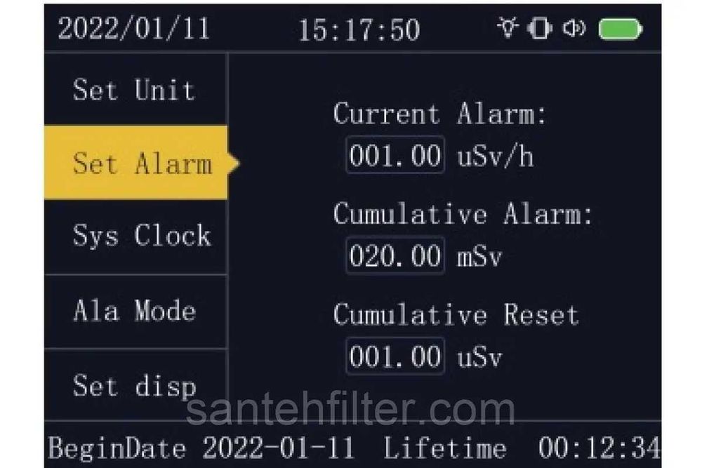 Дозиметр побутовий (укр.мова), лічильник Гейгера FNIRSI GC-01