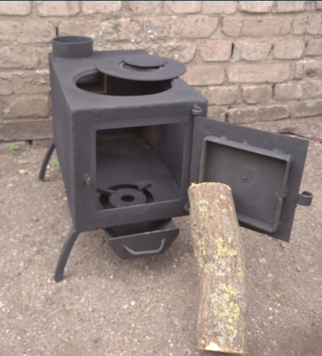 Печь буржуйка. Автономная печь с комфоркой под казан