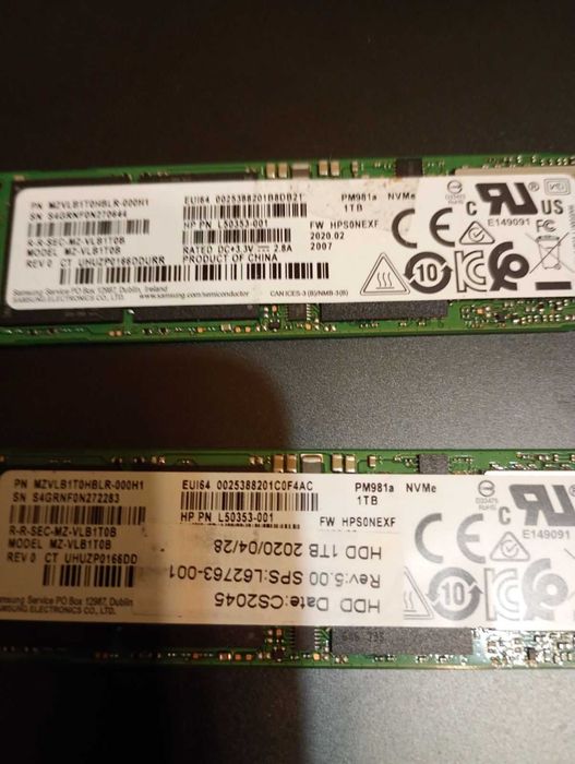 SSD Nvme Samsung PM981a 1Tb