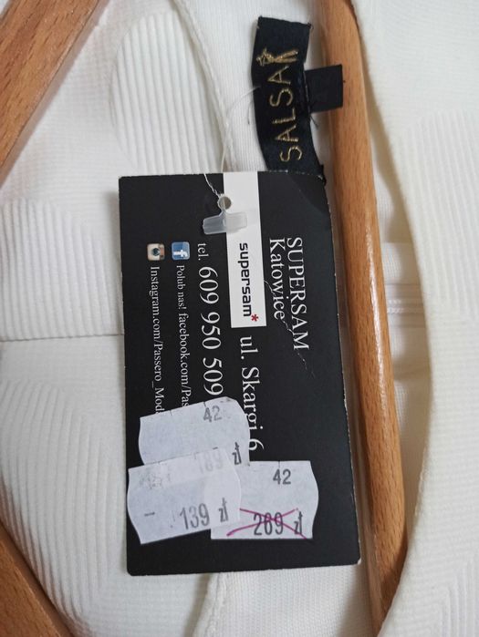 Nowa sukienka Salsa fakturowany materiał rozmiar L/XL