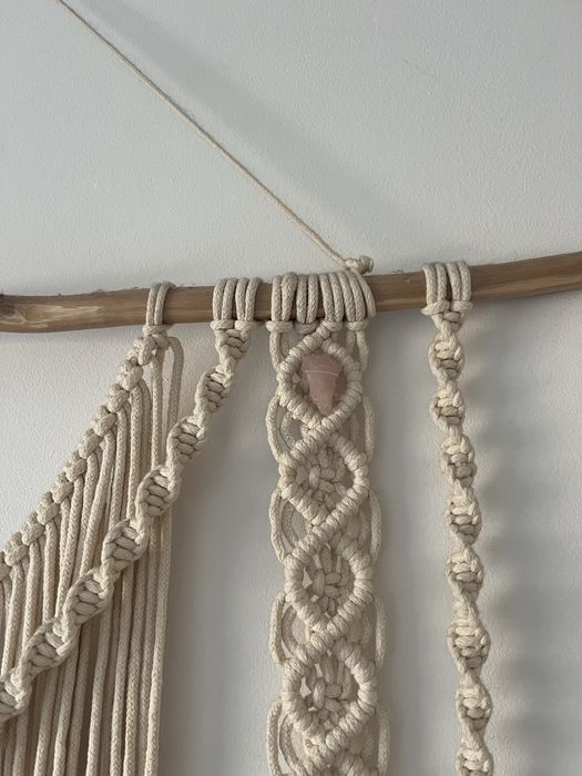 macrame bege como novo