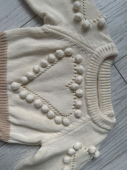 Вязаний ромпер, боді, бодік 68 см, 6 місяців