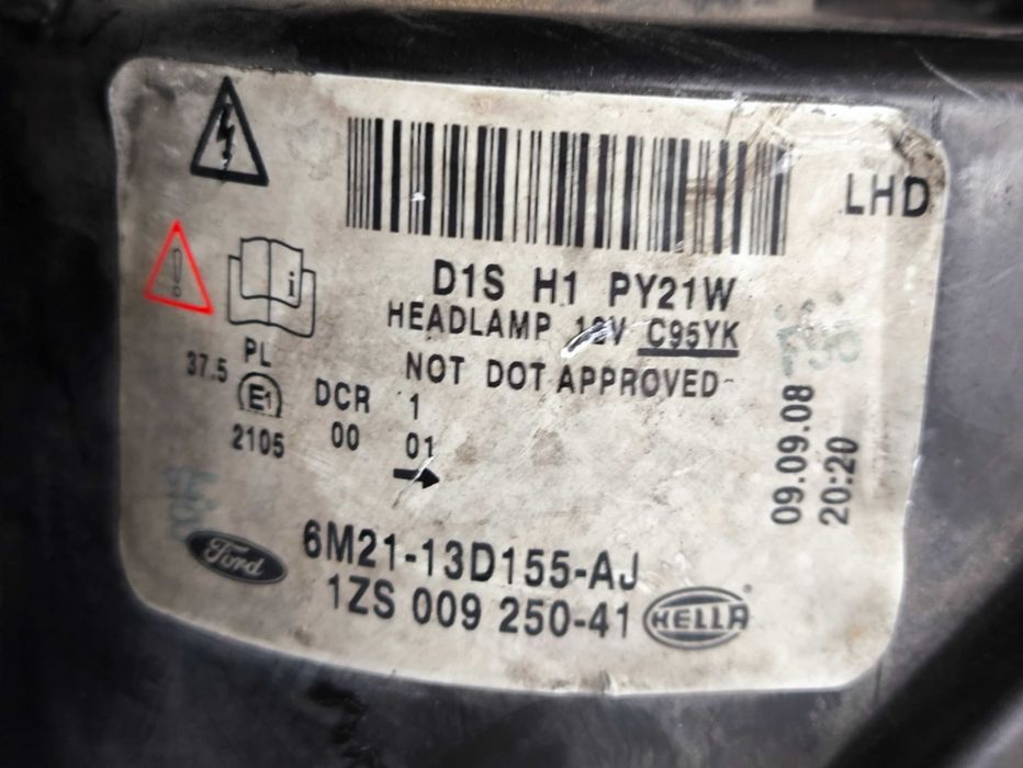 Lampa przednia lewa Ford S-Max Mk1 6M21-13D155-AJ Xenon