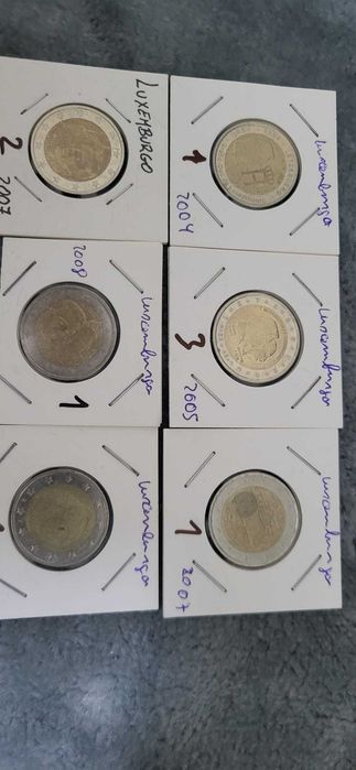 Moedas Comemorativas Euro-Itália/Paises Baix/Grécia/Irlanda/Luxemburgo