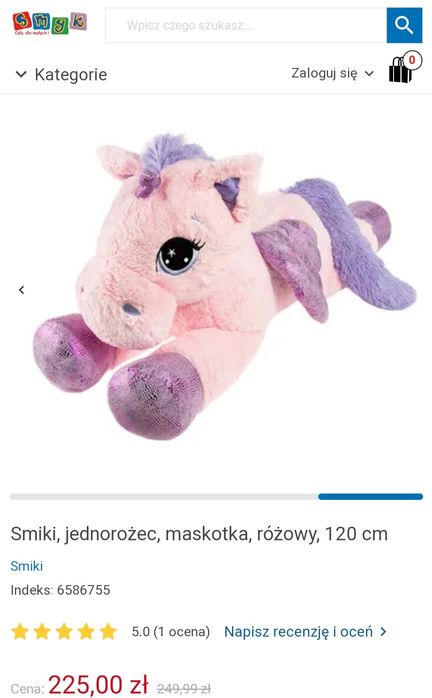Mega duzy jednorozec XXL 120cm prezent,pluszak smilki maskotka