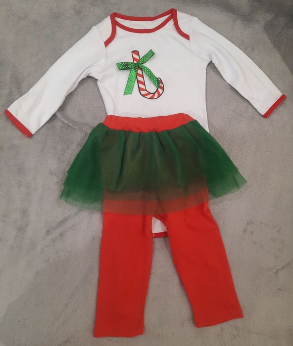 Новорічний костюм 2-ка для дівчинки, штани, бодік 80 розмір