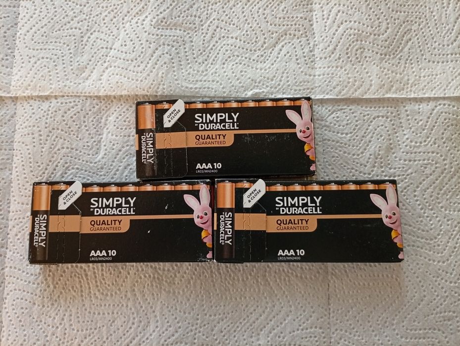 Duracell Simply Baterie AAA 3 opakowania 30 szt.